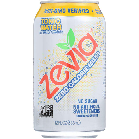 Zevia Soda - Zero Calorie - Tonic Water - 6-12 Oz - Case Of 4
