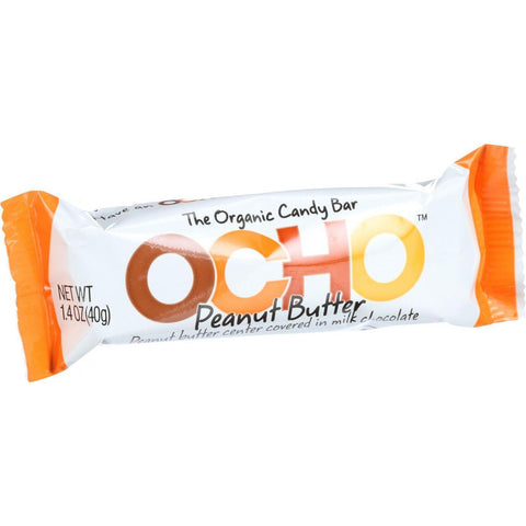 Ocho Candy Organic Candy Bar - Peanut Butter - 1.4 Oz - Case Of 18
