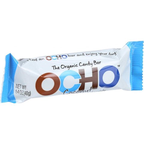 Ocho Candy Organic Candy Bar - Coconut - 1.4 Oz - Case Of 18