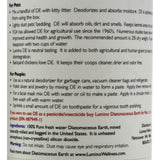 Lumino Home Diatomaceous Earth - Food Grade - Pets And People - 9 Oz