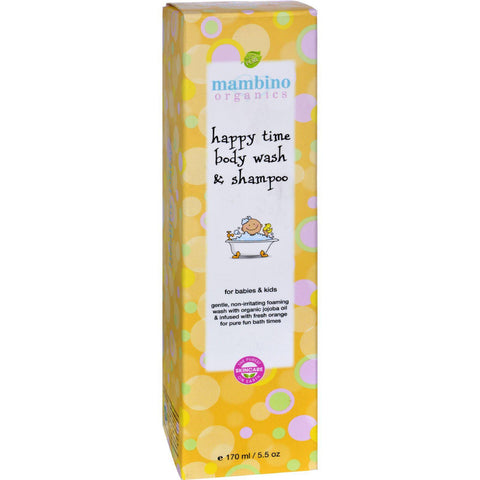 Mambino Organics Baby Kids Wash And Shampoo - Happy Time - 5.5 Fl Oz