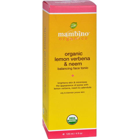 Mambino Organics Face Tonic - Organic - Lemon Verbena Neem - Balance - 4 Oz