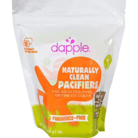 Dapple Pacifier Wipes - Food Grade - Fragrance Free - 25 Count