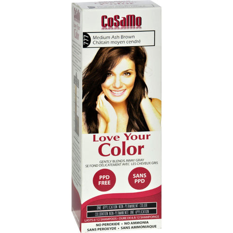 Love Your Color Hair Color - Cosamo - Non Permanent - Med Ash Brown - 1 Ct