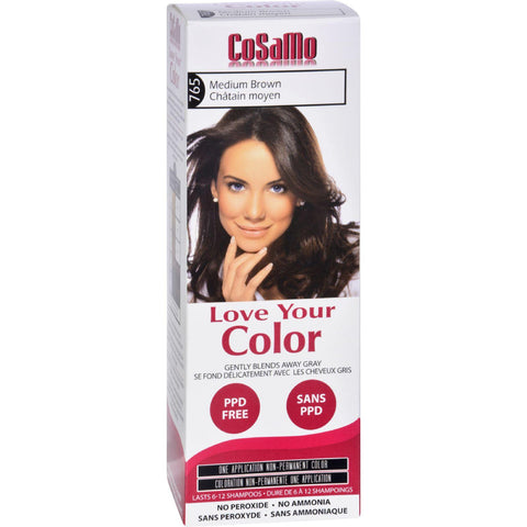 Love Your Color Hair Color - Cosamo - Non Permanent - Medium Brown - 1 Ct