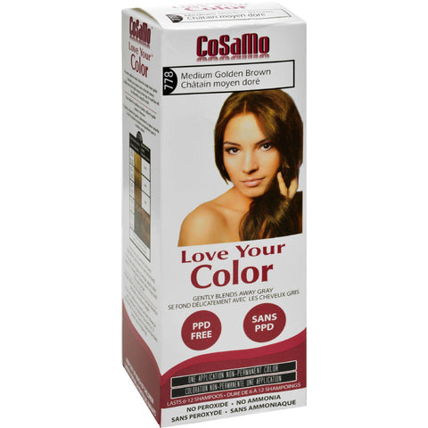 Love Your Color Hair Color - Cosamo - Non Permanent - Med Gold Brown - 1 Ct