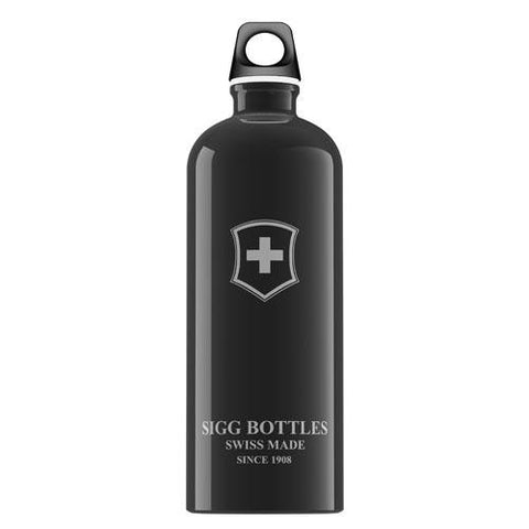 Sigg Water Bottle - Swiss Emblem Black - 1 Liter