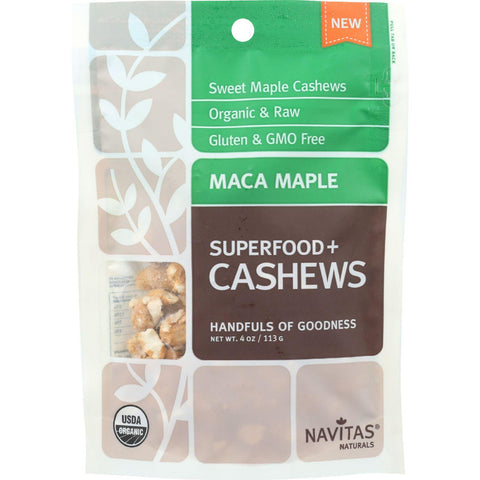 Navitas Naturals Cashews - Organic - Superfood Plus - Maca Maple - 4 Oz - Case Of 12