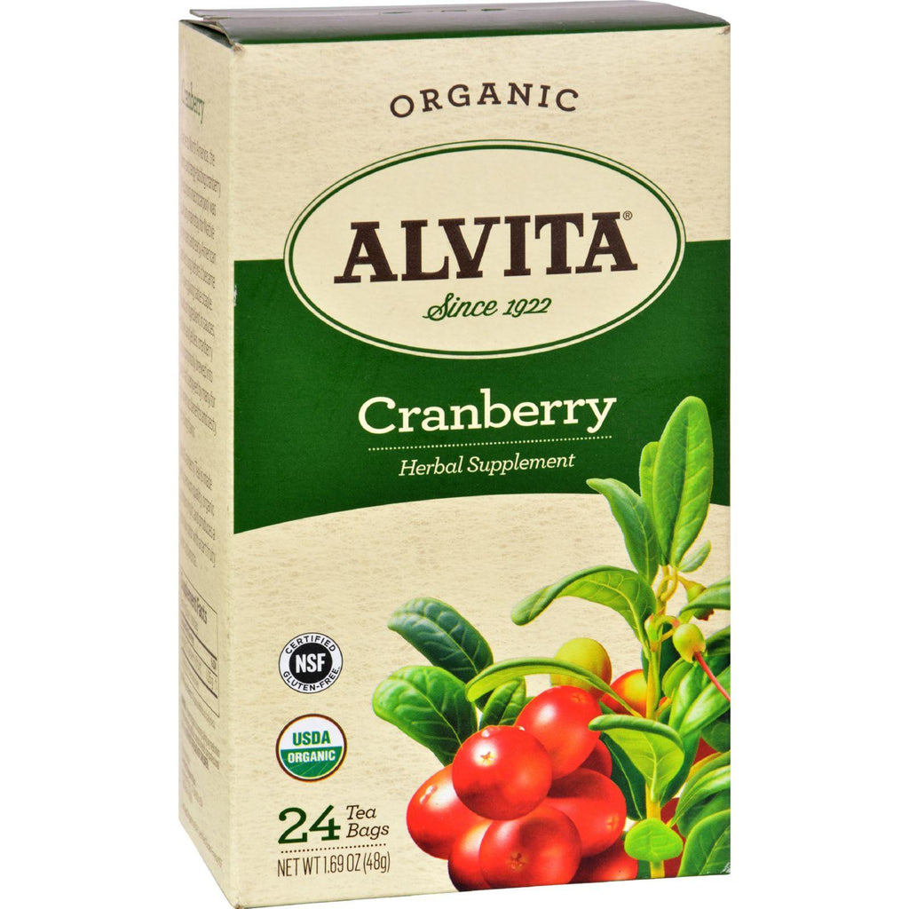 Alvita Tea - Organic - Cranberry Herbal - 24 Tea Bags