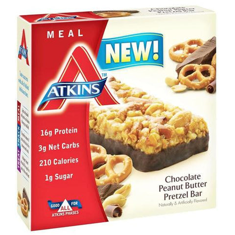 Atkins Advantage Bar - Chocolate Peanut Butter Pretzel - 5 Ct - 1.7 Oz