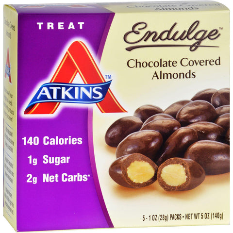Atkins Endulge Pieces - Chocolate Covered Almonds - 5 Ct - 1 Oz - 1 Case