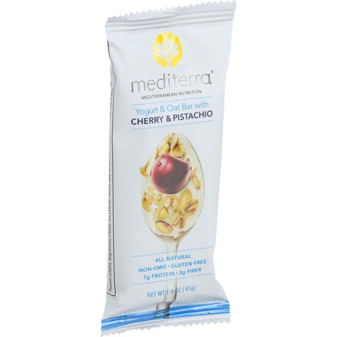 Mediterra Nutrition Yogurt And Oat Nutrition Bars - Cherry And Pistachio - 1.6 Oz Bars - Case Of 12