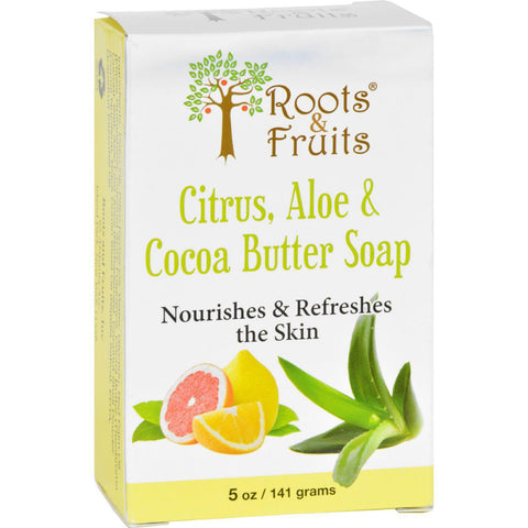 Roots And Fruits Bar Soap - Citrus Aloe And Cocoa Butter - 5 Oz