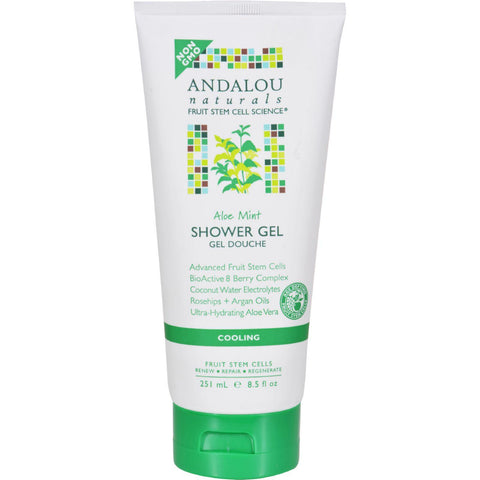 Andalou Naturals Shower Gel - Aloe Mint Cooling - 8.5 Fl Oz