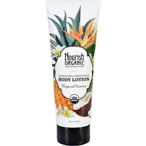 Nourish Body Lotion - Organic - Tropical Coconut - 8 Fl Oz