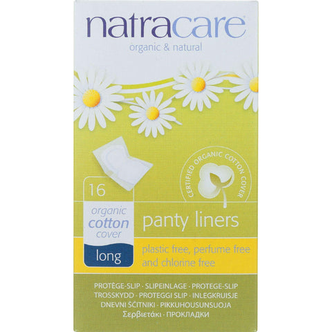 Natracare Panty Liners - Long - Wrapped - 16 Count