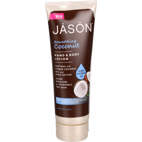 Jason Natural Products Hand And Body Lotion - Smoothing Coconut - 8 Oz