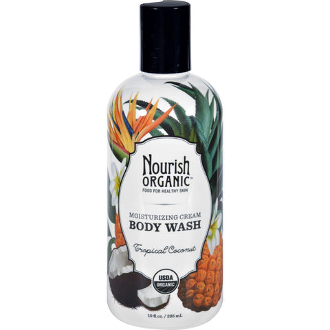 Nourish Body Wash - Organic - Tropical Coconut - 10 Fl Oz