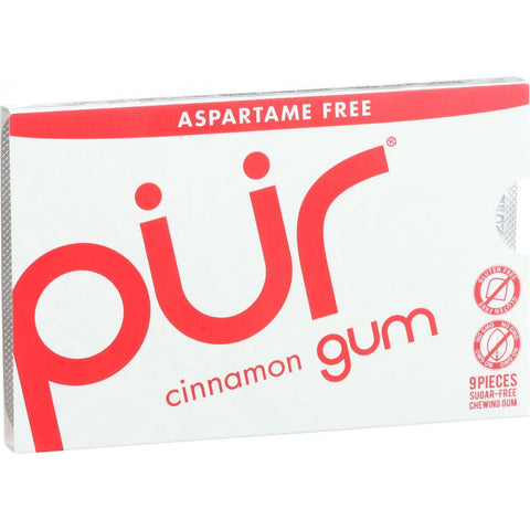 Pur Gum - Cinnamon - Aspartame Free - 9 Pieces - 12.6 G - Case Of 12