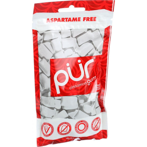 Pur Gum - Cinnamon - Aspartame Free - 57 Pieces - 80 G - Case Of 12