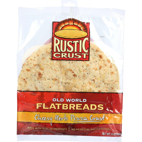 Rustic Crust Pizza Crust - Flatbread - Cheesy Herb - 13 Oz - Case Of 8