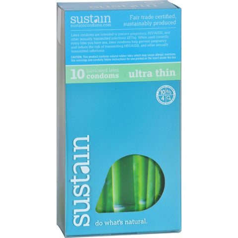 Sustain Condoms Ultra Thin - 10 Pack