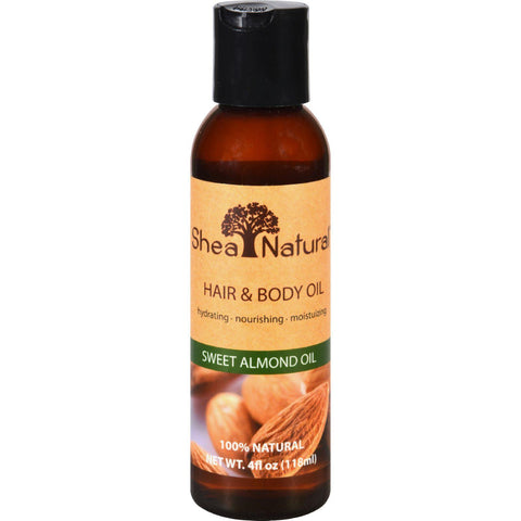 Shea Natural Hair And Body Oil - Sweet Almond Oil - 4 Oz