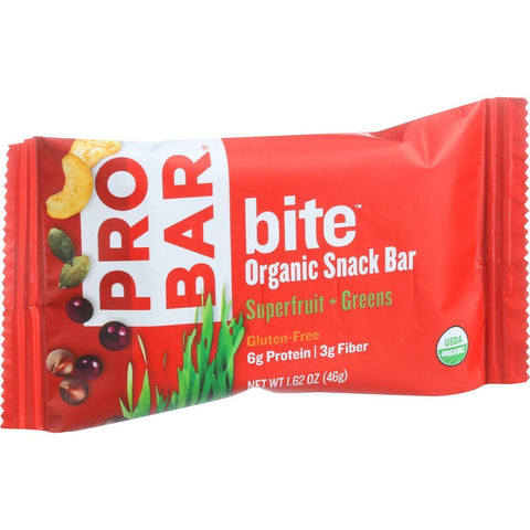 Probar Bite Organic Snack Bar - Superfruit Plus Greens - 1.62 Oz Bars - Case Of 12