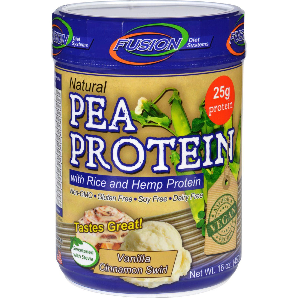 Fusion Diet Systems Pea Protein - Natural - Vanilla Cinnamon Swirl - 16 Oz