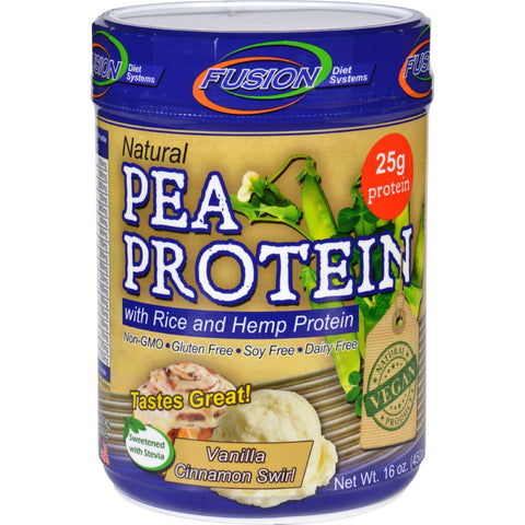 Fusion Diet Systems Pea Protein - Natural - Vanilla Cinnamon Swirl - 16 Oz