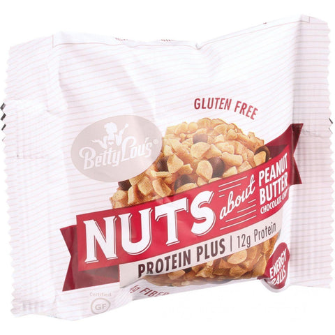 Betty Lou's Protein Plus Energy Nut Butter Balls - Peanut Butter Chocolate Chip - 1.7 Oz - Case Of 12