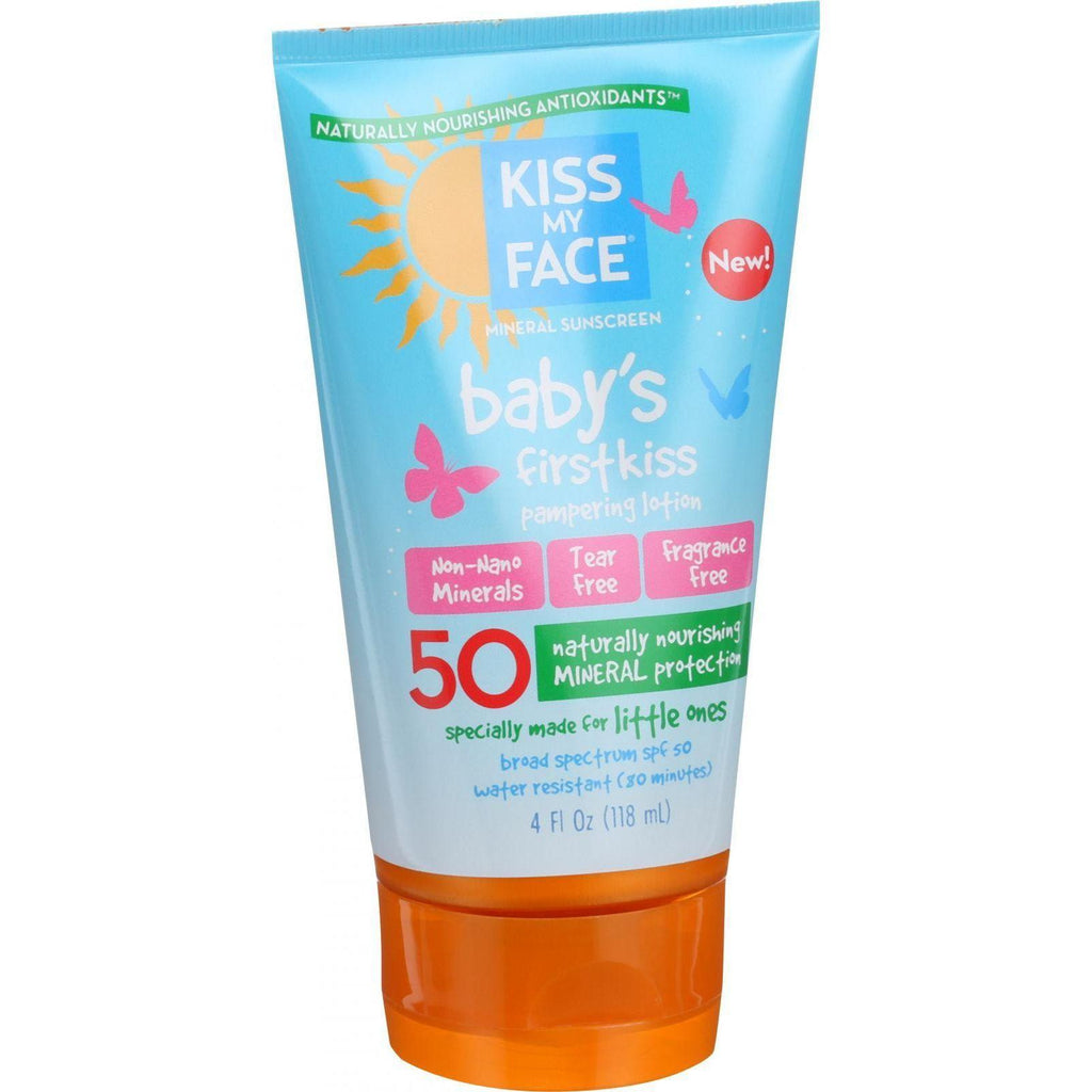 Kiss My Face Sunscreen - Mineral - Lotion - Babys First Kiss - Spf 50 - 4 Oz