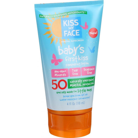 Kiss My Face Sunscreen - Mineral - Lotion - Babys First Kiss - Spf 50 - 4 Oz