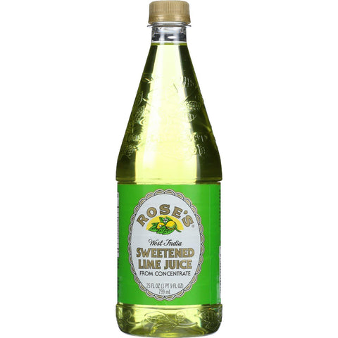 Roses Juice - Sweetened Lime - 25 Oz - Case Of 12
