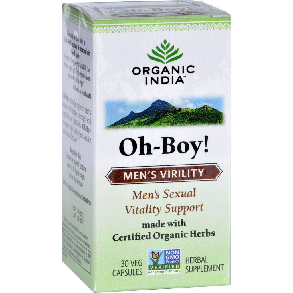 Organic India Mens Virility - Organic - Oh Boy Formula - 30 Vegetarian Capsules
