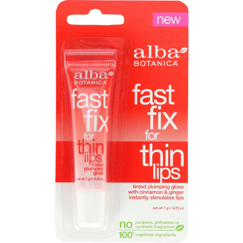 Alba Botanica Fast Fix For Thin Lips - .25 Oz - Case Of 6