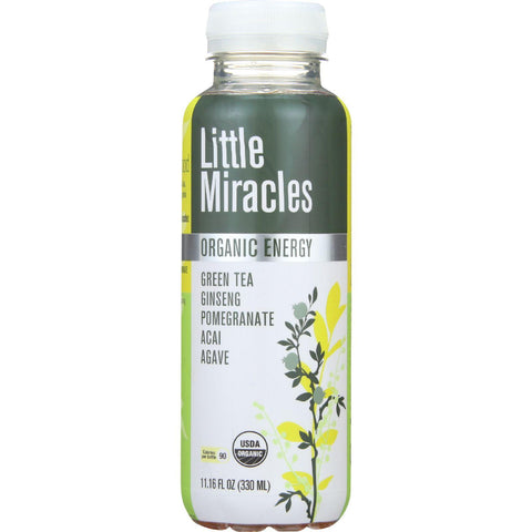 Little Miracles Drink - Organic - Ready To Drink - Green Tea Ginseng Pomegranate Acai Agave - 11.16 Oz - Case Of 12