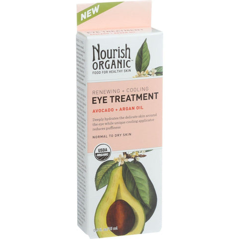 Nourish Organic Eye Treatment Cream - Renewing And Cooling - Avocado And Argan Oil - .5 Oz