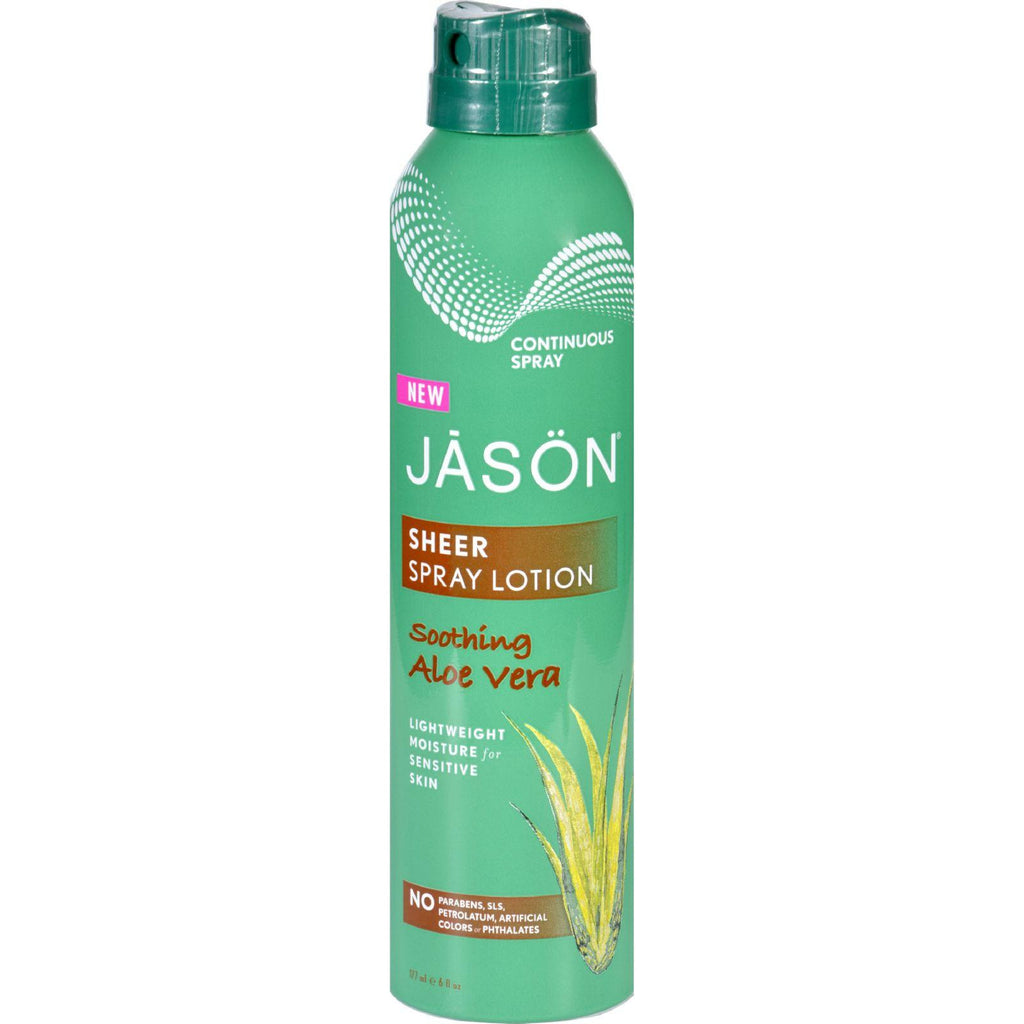 Jason Natural Products Spray Lotion - Sheer - Soothing Aloe Vera - 6 Oz