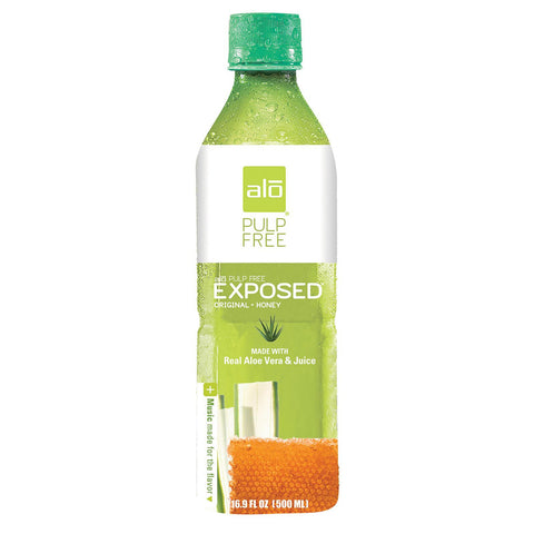 Alo Pulp Free Exposed Aloe Vera Juice Drink - Original And Honey - Case Of 12 - 16.9 Fl Oz.
