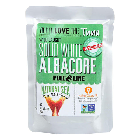 Natural Sea Solid White Albacore Tuna - No Salt - Case Of 12 - 3 Oz.