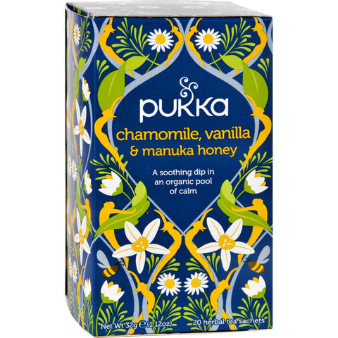Pukka Herbal Teas Tea - Organic - Chamomile Vanilla And Manuka Honey - 20 Bags - Case Of 6