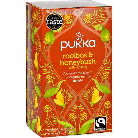 Pukka Herbal Teas Tea - Organic - Rooibos And Honeybush - 20 Bags - Case Of 6