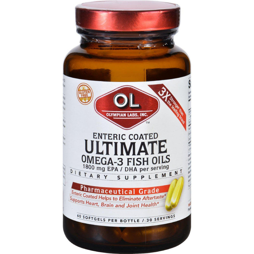 Olympian Labs Omega-3 Fish Oils - Ultimate - Enteric Coated - 60 Softgels