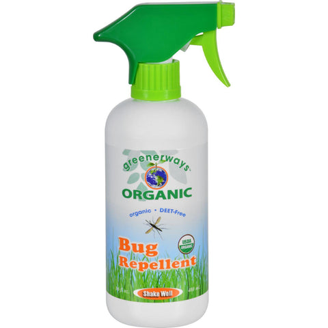 Greenerways Bug Repellent - Organic - Spray - 16 Oz