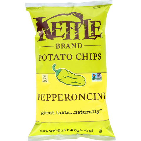 Kettle Brand Potato Chips - Pepperoncini - 8.5 Oz - Case Of 12