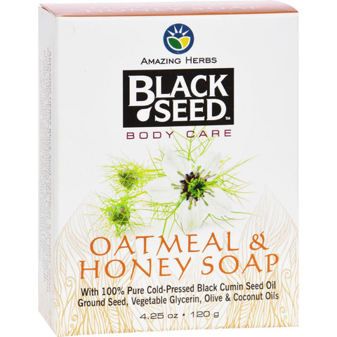 Black Seed Bar Soap - Oatmeal And Honey - 4.25 Oz
