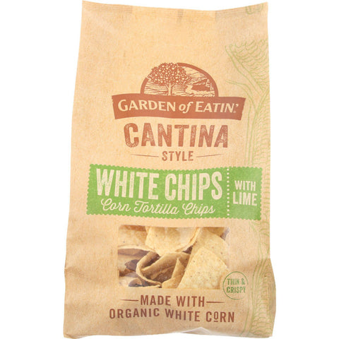 Garden Of Eatin Tortilla Chips - Organic - Cantina Style - White Corn - With Lime - 13 Oz - Case Of 10