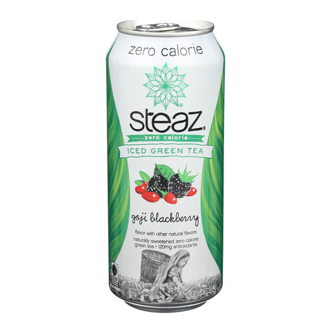 Steaz Zero Calorie Green Tea - Blackberry - Case Of 12 - 16 Fl Oz.