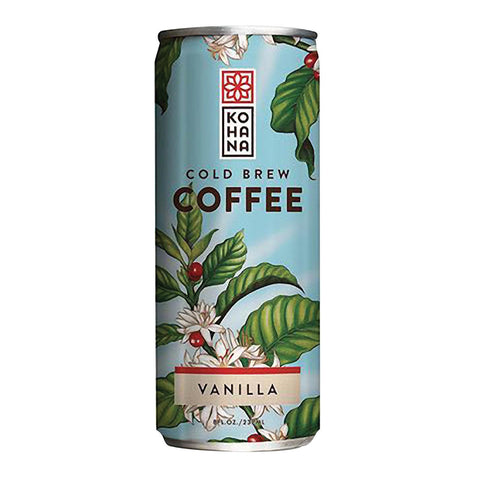 Kohana Cold Brew Coffee Beverage - Taihitian Vanilla - Case Of 12 - 8 Fl Oz.
